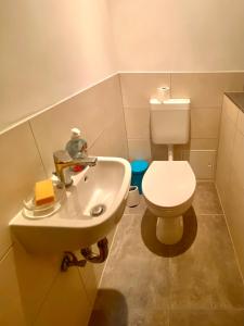 Bilik mandi di Gemütliches Zimmer im Zentrum Weimars