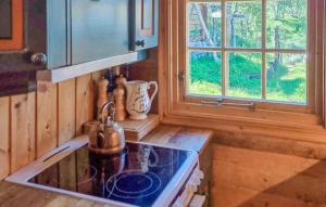 a kitchen with a sink and a window at Lovely Home In Ustaoset With Wifi in Ustaoset