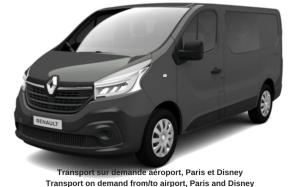 a grey van parked on a white background at Appartement Jelyad Mallard proche Disney in Chanteloup-en-Brie