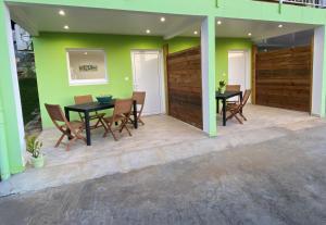 A patio or other outdoor area at La Villa Navidad