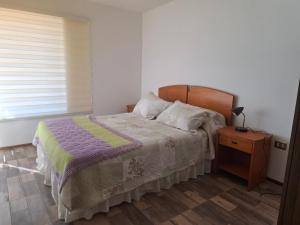 Cama o camas de una habitación en Cabañas don David