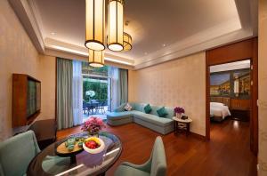 منطقة جلوس في Good View Hotel Tangxia - 15 mins drive from Dongguan South Railway Station