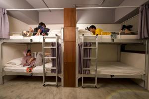 Palanda nebo palandy na pokoji v ubytování 拉開門輕旅 Le Passage Hostel