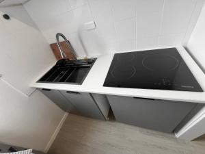 Kuchyň nebo kuchyňský kout v ubytování Gaelle Voghera apartment