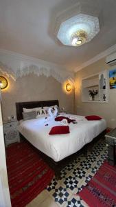Letto o letti in una camera di Riad Makech