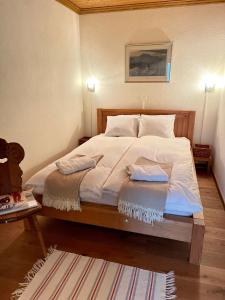 Postel nebo postele na pokoji v ubytování Chalet Im Wieselti