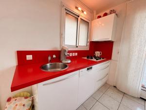 Nhà bếp/bếp nhỏ tại Magnifique appartement terrasse -36-