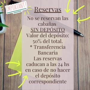 La EstanciaにあるCabañas Vista Ensueñoの表札