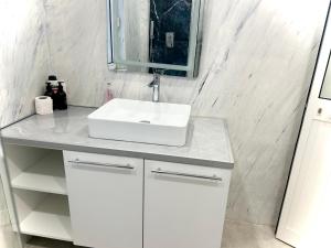 Koupelna v ubytování Budget Hotel