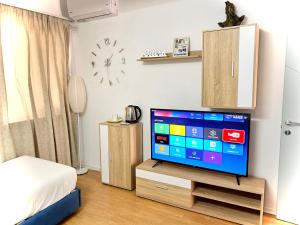 TV a/nebo společenská místnost v ubytování Budget Hotel