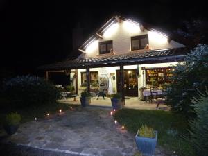 a house at night with lights in the yard at G2 Fully equipped apartment 1 à 4 pers 3 stars WiFi in Le Tholy +6 photos