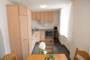 Kuchyň nebo kuchyňský kout v ubytování Hirschen B&B