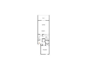 a floor plan of a house at Sunkissed Escape in Jacksonville Beach
