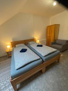Postel nebo postele na pokoji v ubytování Zu Hause