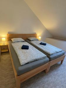 Postel nebo postele na pokoji v ubytování Zu Hause