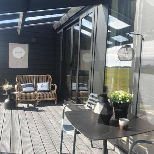 Balkón nebo terasa v ubytování Hippe Schuur