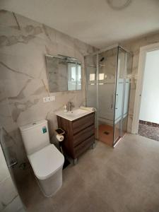 Koupelna v ubytování casa del cura