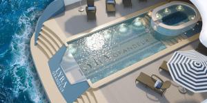 La alberca dentro o cerca de Halong Lyra Grandeur Cruise