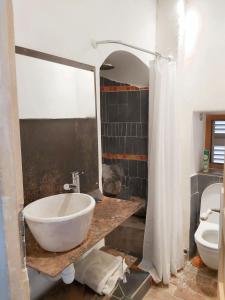 Koupelna v ubytování Appartement spacieux à Algajola