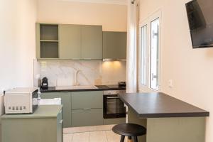 Kuchyň nebo kuchyňský kout v ubytování Filalithis Studios & Apartments