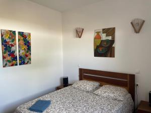 Postel nebo postele na pokoji v ubytování Villa sol e mar
