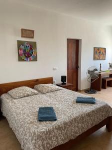 Postel nebo postele na pokoji v ubytování Villa sol e mar