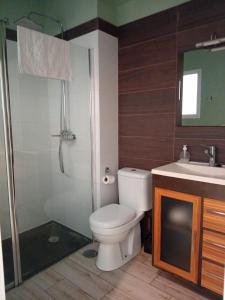 a bathroom with a toilet and a sink at APARTAMENTO VEEDOR 19 DÍAS Y MUCHAS NOCHES in Cádiz