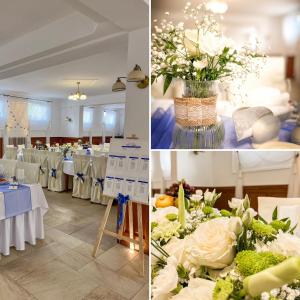 Reštaurácia alebo iné gastronomické zariadenie v ubytovaní Hotel Victoria