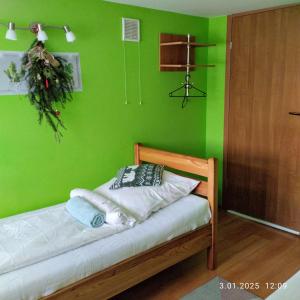 Posteľ alebo postele v izbe v ubytovaní Homestay Stróżówka
