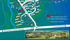 a map of a road with cars on it at Ferienhaus Wieselweg im Feriendorf Reichenbach 20 in Nesselwang