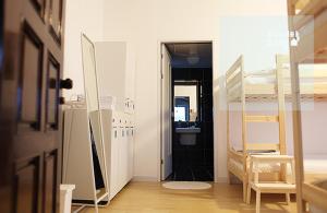 Kuchyň nebo kuchyňský kout v ubytování Oasita Hostel