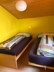 Postel nebo postele na pokoji v ubytování Chalet Adler Bettmeralp