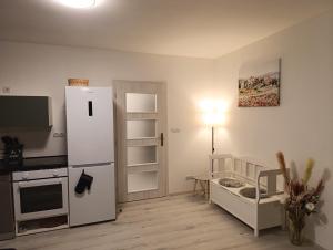 Köök või kööginurk majutusasutuses apartmán Fénix