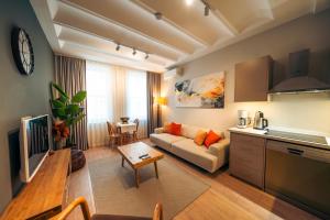 Posezení v ubytování Kuledibi Suites, Historical 1-bedroom apartment No-6