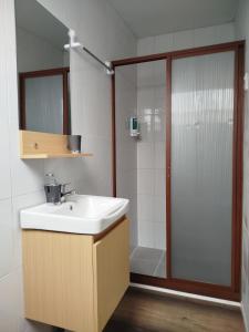 Koupelna v ubytování Hostal Angy