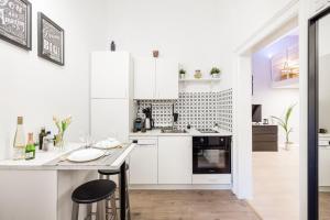 Kuchyňa alebo kuchynka v ubytovaní Vibrant Budapest Studio