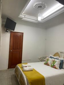 Postel nebo postele na pokoji v ubytování CASA PACHITA Getsemani