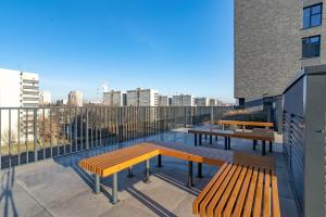 Balkón alebo terasa v ubytovaní WrocApartments WestCenter - Legnicka Residence