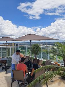 Balkón nebo terasa v ubytování Hotel Saint Moritz Flat particular Conforto e Tranquilidade no Centro de Brasília