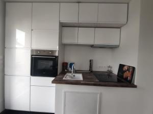 Η κουζίνα ή μικρή κουζίνα στο TY SAM Beau T2, terrasse vue mer