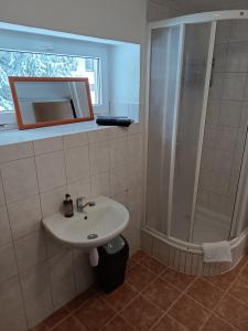 Koupelna v ubytování Hotel Bečva na Horní Bečvě