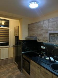 Kuchyň nebo kuchyňský kout v ubytování Apartman Trg Lux