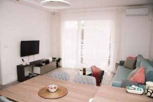 TV a/nebo společenská místnost v ubytování Blue Apartment