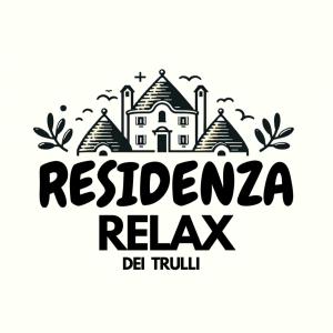 a label for a restaurant with a house and the words reidaea relova at B&B Residenza Relax dei Trulli in Alberobello