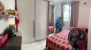 Katil atau katil-katil dalam bilik di Apartamento 3 quartos em condomínio COP30
