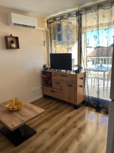 TV a/nebo společenská místnost v ubytování Appartement T 2 4 personnes