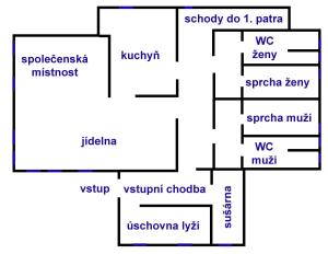 Majutuskoha Chaloupka Kořenov korruse plaan