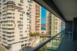 a view from the balcony of an apartment building at Lindo Apartamento en rodadero sur in Gaira