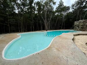 Bazén v ubytování Aldea Maya-Ha Cabañas con cenotes nebo v jeho okolí