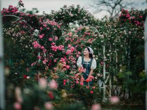 Guilin Red Roof Garden Resort -On the way to Yangshuo外面的花园